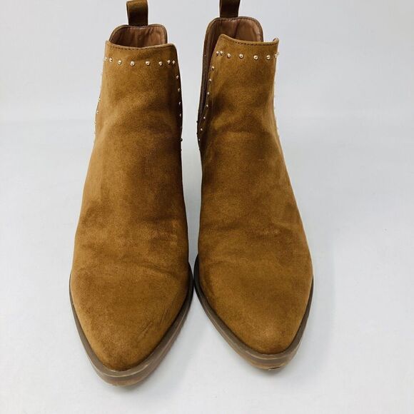 Target It’s A New Day Brown Shoes Studded Ankle Pointed Toe Booties Size 8.5 - Picture 4 of 12